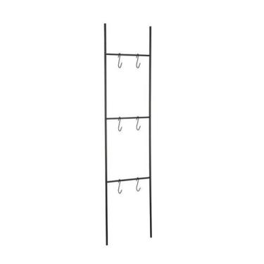 Imagem de Escada de Ferro Decorativa Preta  Vallisa Decor