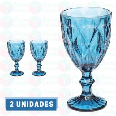 Imagem de 2 Taça Diamante Azul 300ML Bebidas Buffet Casamento Drinks - Ecos, Dia