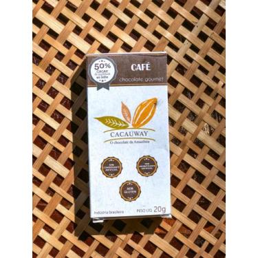Imagem de Tablete chocolate  Cacauway  50% cacau ao leite crocante c/ Café  choc