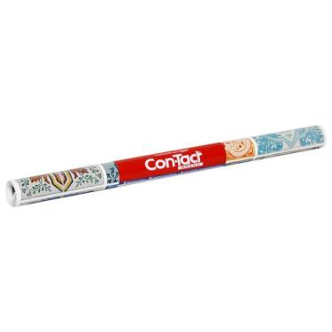 Imagem de Papel De Parede Contact Decorado Azulejos Cozinha 45Cm X 2M - Plastcov
