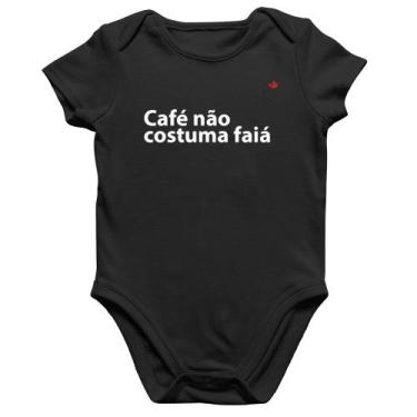 Imagem de Body Bebê Algodão Café não costuma faiá - Foca na Moda, Preto, M