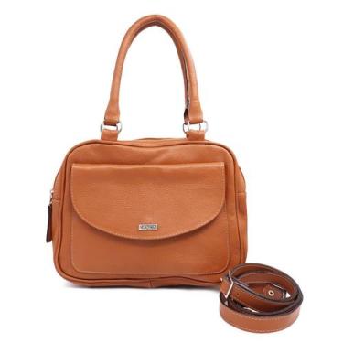 Imagem de Bolsa de couro tiracolo caramelo Débora - Lançamento