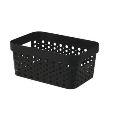 Imagem de Cesto Organizador 4,5L Rattan Preto - Usual Utilidades