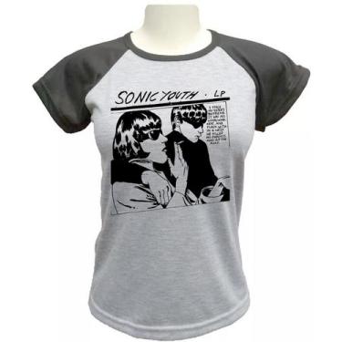 Imagem de Camiseta Babylook Sonic Youth - alternativo basico, Cinza, P