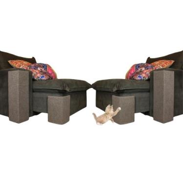 Imagem de Arranhador Para Gato E Protetor Sofá Retrátil De Quina Kit 4 Peças - A