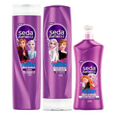 Imagem de Kit Seda Infantil Juntinhos Shampoo + Condicionador + Creme Para Pente