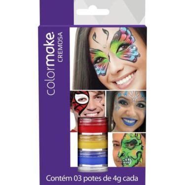 Imagem de Pintura Facial Cremosa Colormake 3 Cores MOD1 - Blister com 3 Unidades