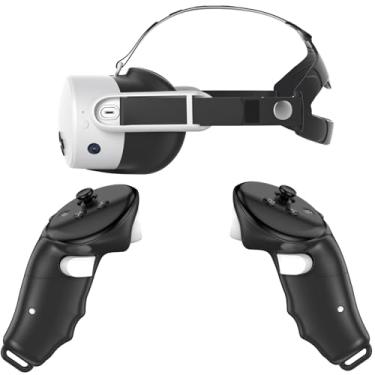 Imagem de X-super Home Silicone Head Strap e Controller Grip Case Bundle Compatível com Meta Quest 3S Acessórios Duo Active Strap Replacement com Magnetic Grip