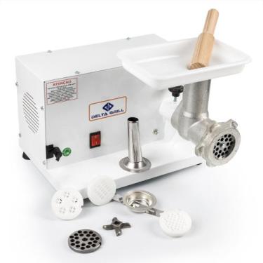 Imagem de Moedor Máquina Moer Carne Elétrico Extrusora Massa Macarrão Bolacha Pi