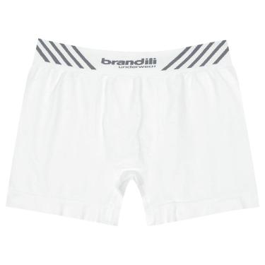 Imagem de Cueca Boxer Infantil Menino Brandili Branco
