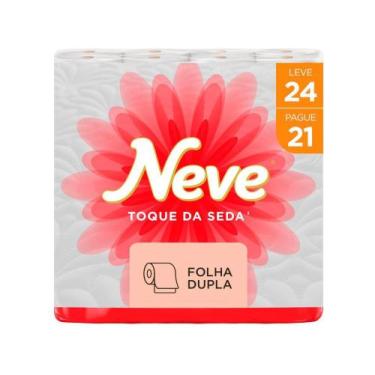 Imagem de Papel Higiênico Folha Dupla Neve Toque de Seda - 24 Rolos 30m