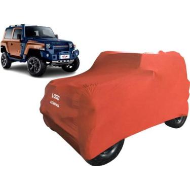 Imagem de Capa De Tecido Para Proteção De Carros Troller T4 - Mz, Vermelha