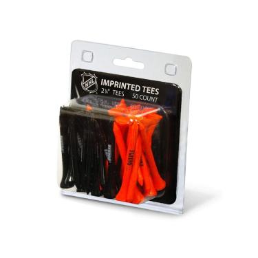 Imagem de Team Golf NHL Philadelphia Flyers Pacote com 50 camisetas de golfe de 6,5 cm, pacote com 50, tamanho regular, de equipes