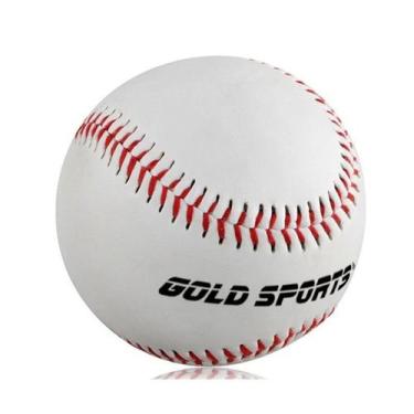 Imagem de Bola Baseball Gold Sports Com Miolo Cortiça e Borracha, Único, Branco