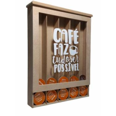 Imagem de Suporte em mdf exclusivo para 35 cápsulas Dolce Gusto - Lindas frases 