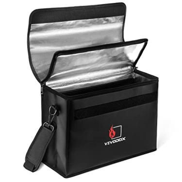 Imagem de Vivodox Fireproof Bag for Documents - Document Box Waterproof Material Large 17 x 12 6In Size Easily Fits Binders and Folders Heavy Duty Lightweight Briefcase Home Or Office