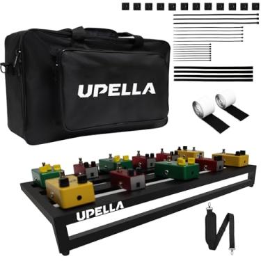 Imagem de UPELLA Pedal de guitarra, placa de pedal de efeito de guitarra de alumínio, 55 x 30 cm, acessórios para pedaleira de efeitos de guitarra com bolsa de transporte