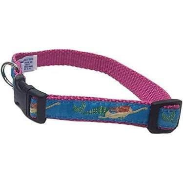 Imagem de Preston Coleira de cachorro ajustável resistente ou coleira para cães - Coleiras e trelas ideais para cães vêm em tamanhos diferentes para cães de GG a X-Pequeno. Sereia (coleira PP de 0,9 cm de