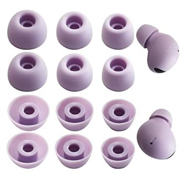 Imagem de Luckvan Pontas auriculares de silicone para Galaxy Buds2 Pro de substituição para fones de ouvido Samsung Galaxy Buds 2 Pro, 6 pares LMS roxo