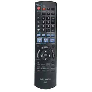 Imagem de Controle remoto de substituição EUR7659T60 compatível com gravador de DVD Panasonic DMR-EZ37 DMR-EZ37V DMR-EZ37VS DMR-EZ37VK DMR-EZ47 DMR-EZ475 DMR-EZ47V DMR-EZ47K DMR-EZ475VK DMR-EZ475V