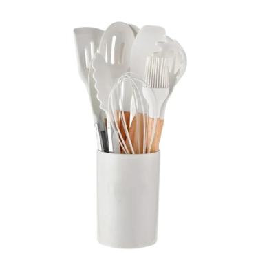 Imagem de HJZSZX 12PCS Silicone Utensílios de Cozinha Antiaderente Utensílios de Cozinha Conjunto Espátula Pá Batedores de Ovos Alça Conjunto de Ferramentas de Cozinha, 2, Mais de Cinco, Conjunto de Peças