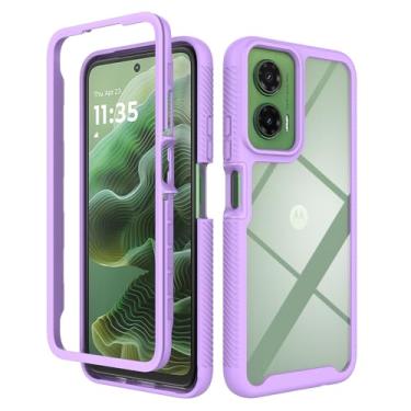 Imagem de Kukoufey Compatível com Motorola Moto G35 5G, capa protetora antiqueda e absorção de choque, compatível com Motorola Moto G35 5G, capa roxa