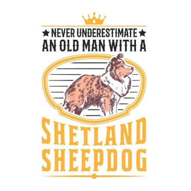 Imagem de Shetland Sheepdog Notizbuch: Sheltie Alter Mann Shetland Sheepdog / 6x9 Zoll / 120 linierte Seiten