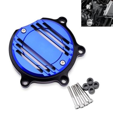 Imagem de LEDISHUN Capa de proteção de motor direita Stator Guard Cover Slider Fairing Pad Protector Crash Retro Capa decorativa (para veículo Honda) SCL500 CMX500 Rebel 500 NX500 CB500X CB500F (azul)