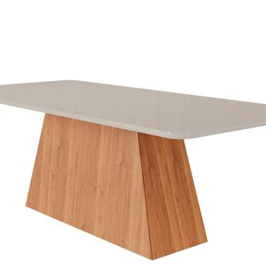 Imagem de Mesa para Sala de Jantar Helena D 210 Cm Cinamomo/ Offwhite