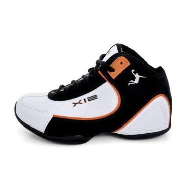 Imagem de Tênis Basquete Masculino Charge Six Street Branco/Laranja, 40