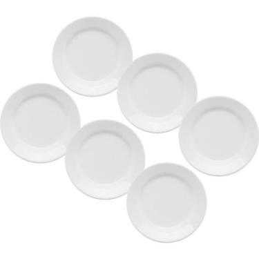Imagem de Prato de Porcelana Liso Raso Donna Branco Biona Oxford - Branco