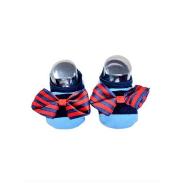 Imagem de Sapatiha Azul Claro e Azul Marinho Com Laço 16-22 Infantil Ref 0107954