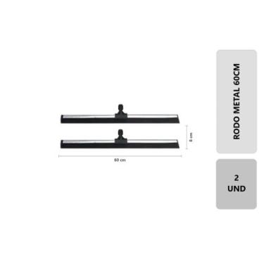 Imagem de 2 Unidades Rodo Para Limpeza De metal Grande Reforçado Eva Duplo 60 Cm