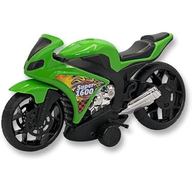 Imagem de Brinquedo Moto Esportiva Super 1600 com Rodas de Fricção, Vermelho e Preto (Verde)