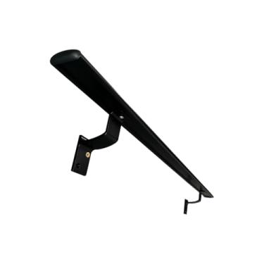 Imagem de Corrimão Chato 2 Metros Em Alumínio Polido Escada Parede(Preto)