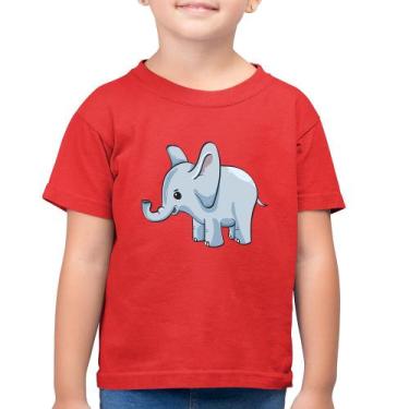 Imagem de Camiseta Algodão Infantil Elefante Bebê - Foca na Moda, Vermelho, 8
