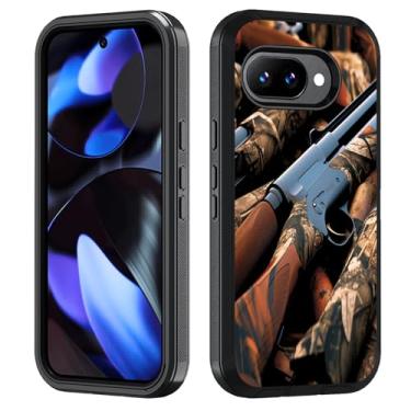 Imagem de FVAENDHIO Capa para Google Pixel 9A, resistente 3 em 1, híbrida, à prova de choque, à prova de choque, capa protetora para Google Pixel 9A de 6,3 polegadas (2025), isca de balas de espingarda de