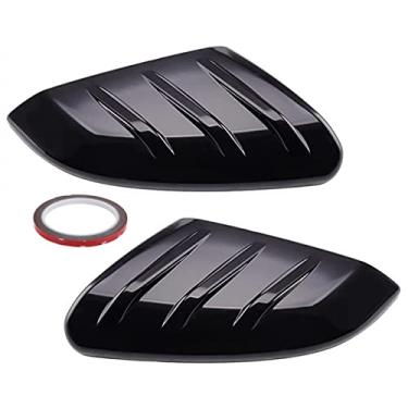 Imagem de Arkdeffon Tampa do espelho lateral retrovisor da porta compatível com Honda Civic de 10ª geração 2016-2021 (preto brilhante)