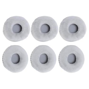 Imagem de 3 Pares 60mm/2,4in Substituição de Veludo Earpads Cushões de Orelha para Ath-es55 Ath-sj1, para Ramoo H6060 H8000, para Mdr-if240r Mdr-g45lp Mdr-g55lp Mdr-g410l (Cinza)