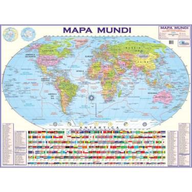 Imagem de Mapa Periódico Mundi Político 120CM X 90CM Escolar e Educativo - Multi