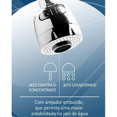 Imagem de Torneira Cozinha Gourmet Flexível Luxo Parede 1/4 De Volta Metal Premi