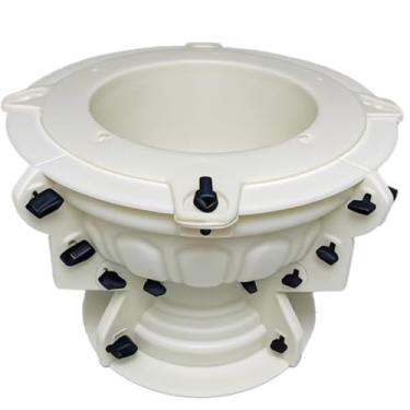 Imagem de Molde de concreto extra grande, moldes de ABS reutilizáveis resistentes para vasos de flores, moldes grandes de concreto para jardinagem interna e externa (36 cm)