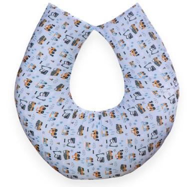 Imagem de Almofada Amamentação para Bebê Menino Sublimada - Carinha de Anjo, Tra