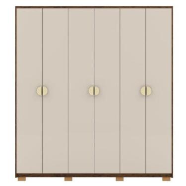 Imagem de Guarda Roupa Casal 6P 4G NOR 203 cm 10109 Imbuia Fend VLR - Milani Sto
