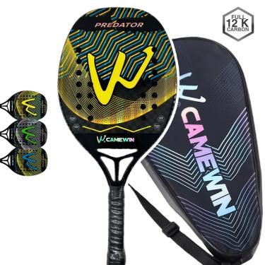 Imagem de Raquete Beach Tennis Camewin 100% Fibra Carbono 12K Predator