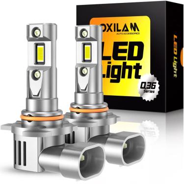 Imagem de Lâmpadas de neblina oxilam 9012/HIR2 60W 600% mais brilhantes 6500K, pacote com 2