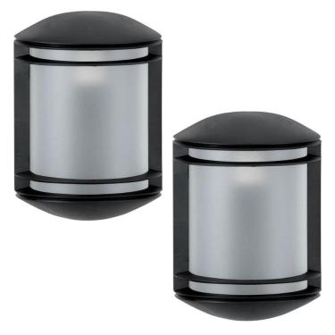 Imagem de Kit 2 Arandelas Elegance Preto Bivolt Luminária de Parede Lâmpada E27 Dital