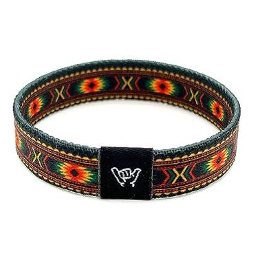 Imagem de Hang Loose Bands - Pulseira Southwestern para homens, mulheres e adolescentes - Estampa tribal confortável e Boho - Pulseira reversível estilo ocidental, Small: 6.5" (most common fitting size