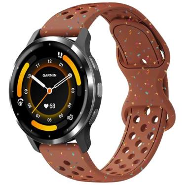 Imagem de Laband Pulseira de silicone esportiva colorida de 22 mm compatível com Garmin Vivoactive 4/Venu 3/Venu 2, pulseira esportiva macia de plástico reciclado para Forerunner 265/965/955/745/255/255 Music