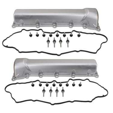 Imagem de TRQ Conjunto de tampa de válvula de banco esquerdo e direito lado do motorista compatível com Chrysler Aspen 2007-2007 Dodge Dakota Durango 2002-2007 Ram 1500 2006-2007 Jeep Commander